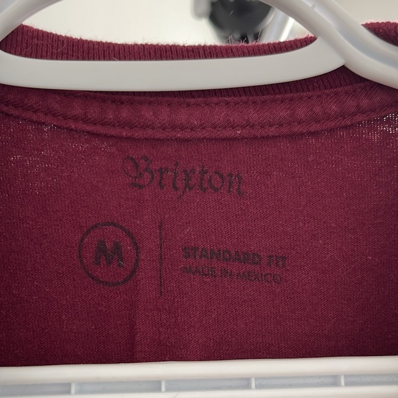 Burgundy Brixton skater tee - Picture 3 of 3